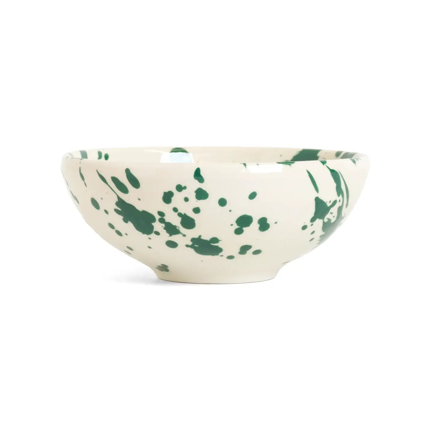 Deep Tapas Dish Green Splatter