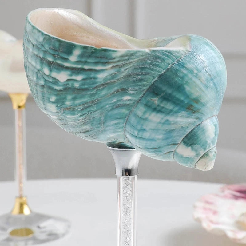 Seashell Glitter Stem Glasses Set of 4 | Cocktail | Barware