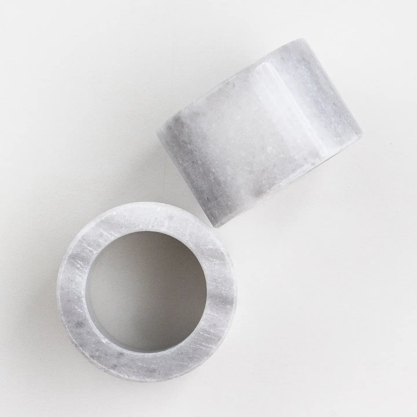 Mia Marble Napkin Ring Set Gray