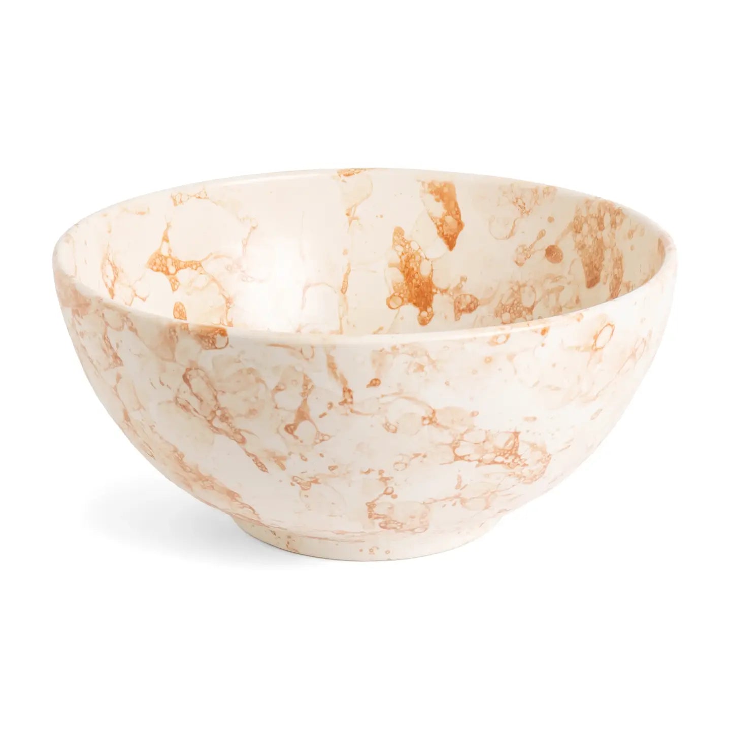 Deep Serving Bowl Marble Rust