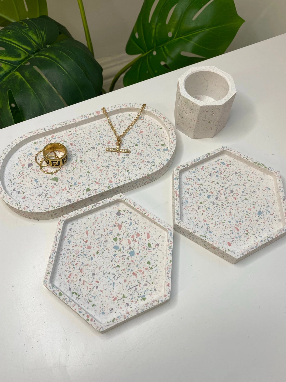4 Piece Trinket Set - Pastel