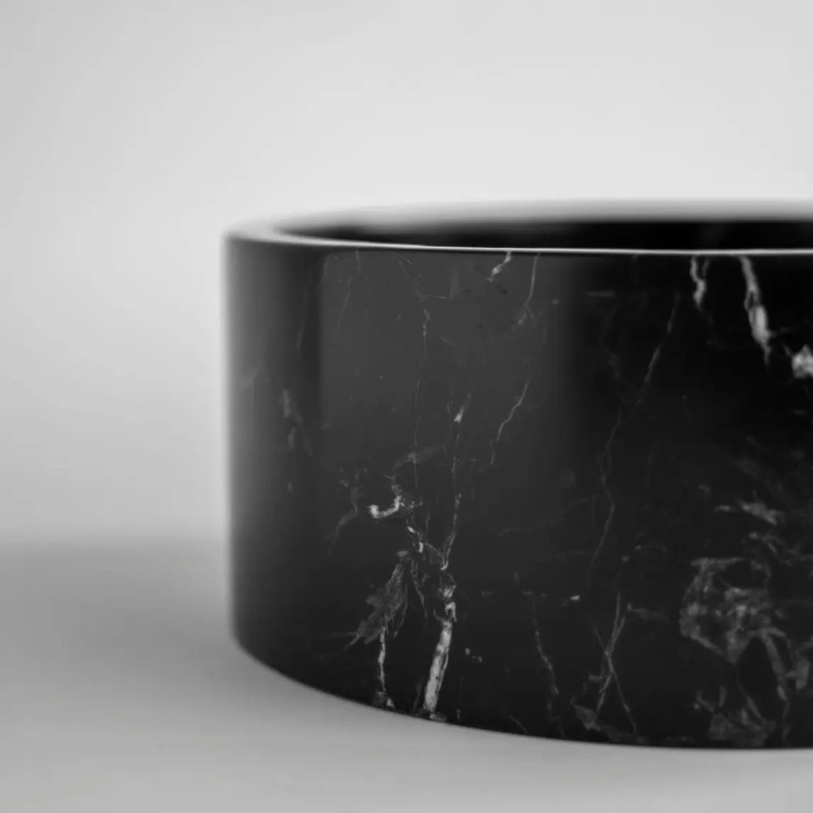 Black Marble Cylinder Bowl