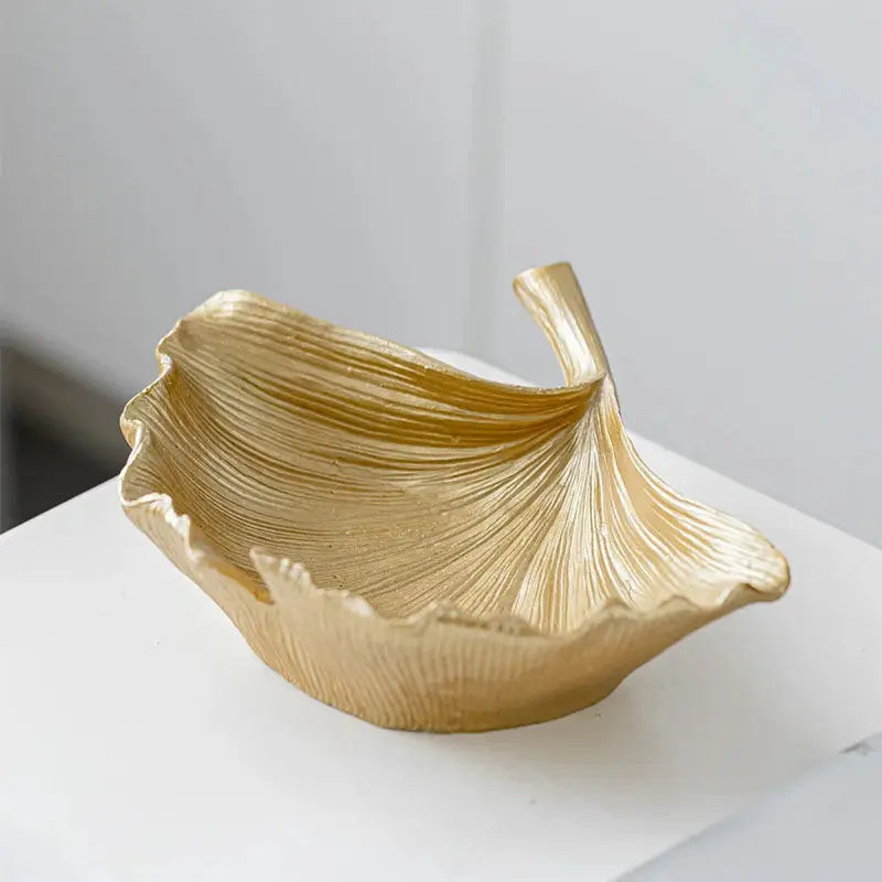 Gold Ginkgo Storage & Decor Leaf