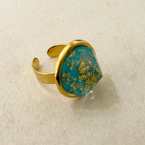 Anillo Ajustable Iceberg Verde