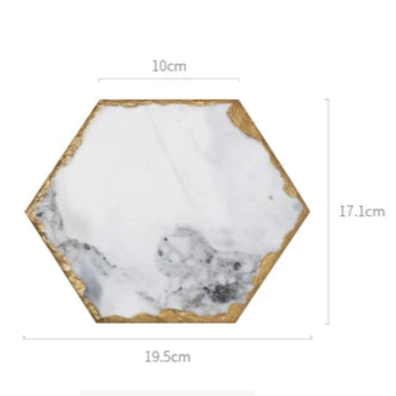 European Marble Coasters | Marble and Gold Coasters