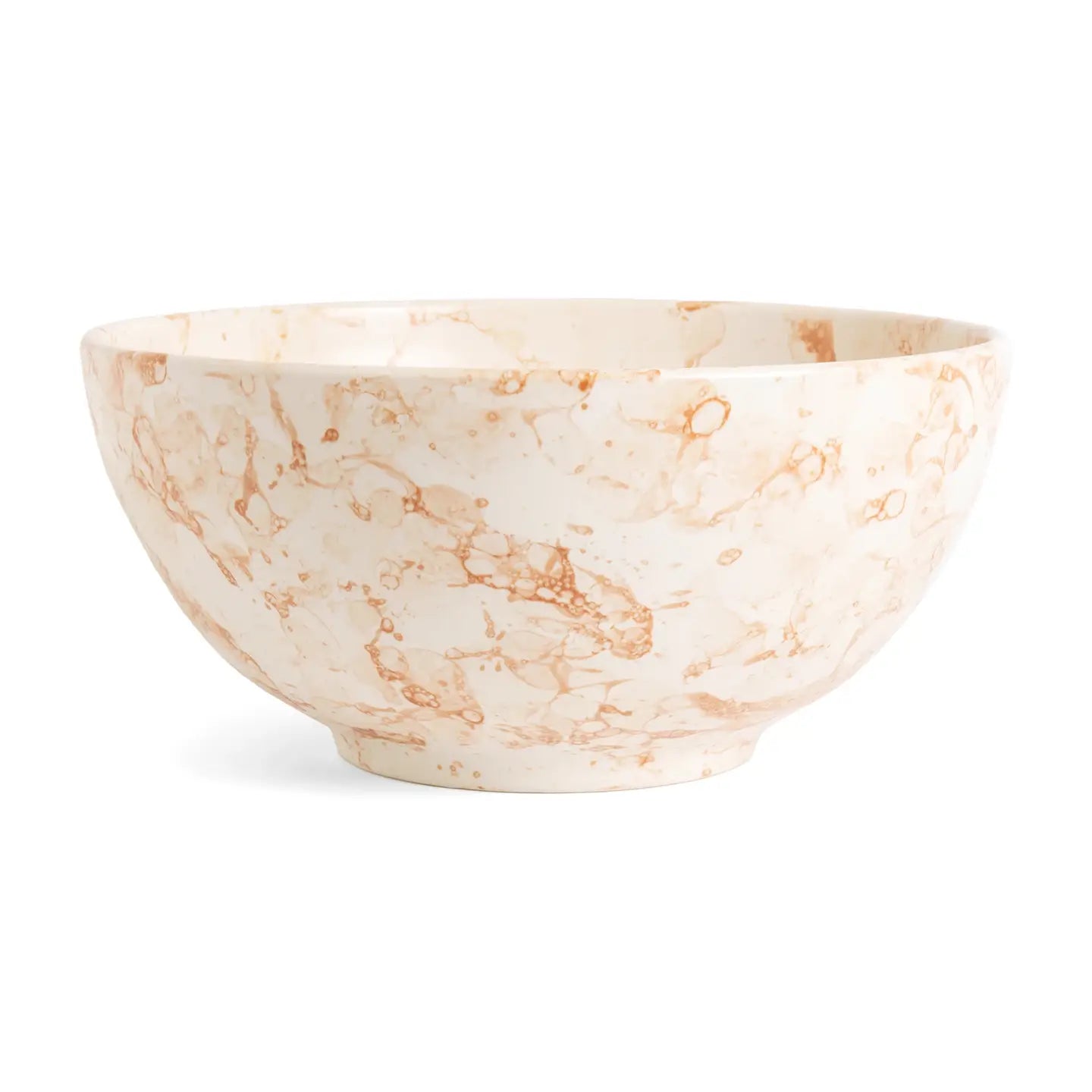 Deep Serving Bowl Marble Rust