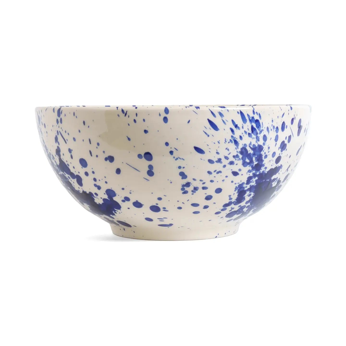 Deep Serving Bowl Blue Splatter
