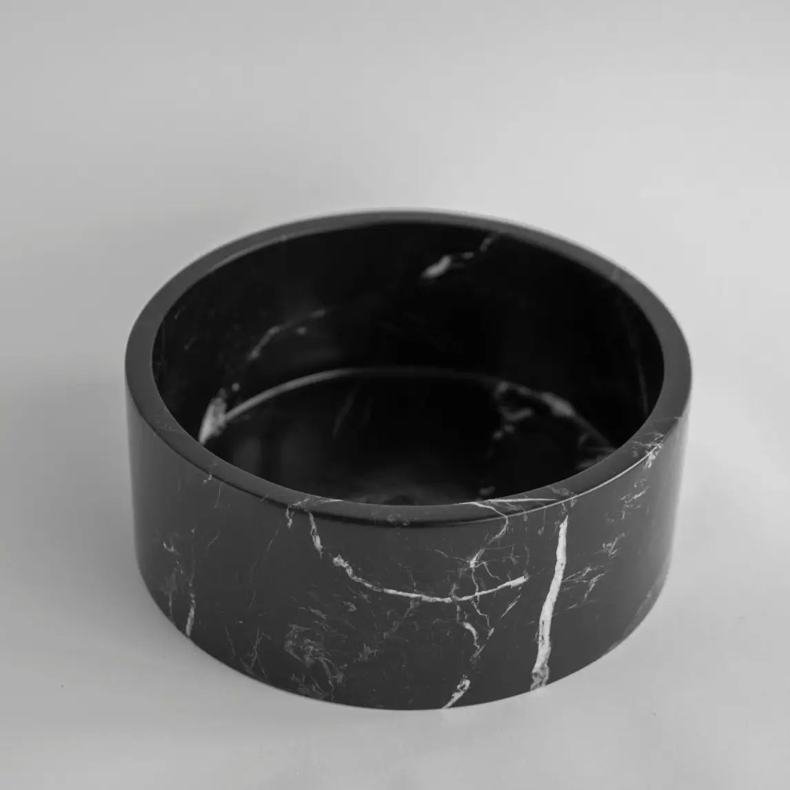 Black Marble Cylinder Bowl