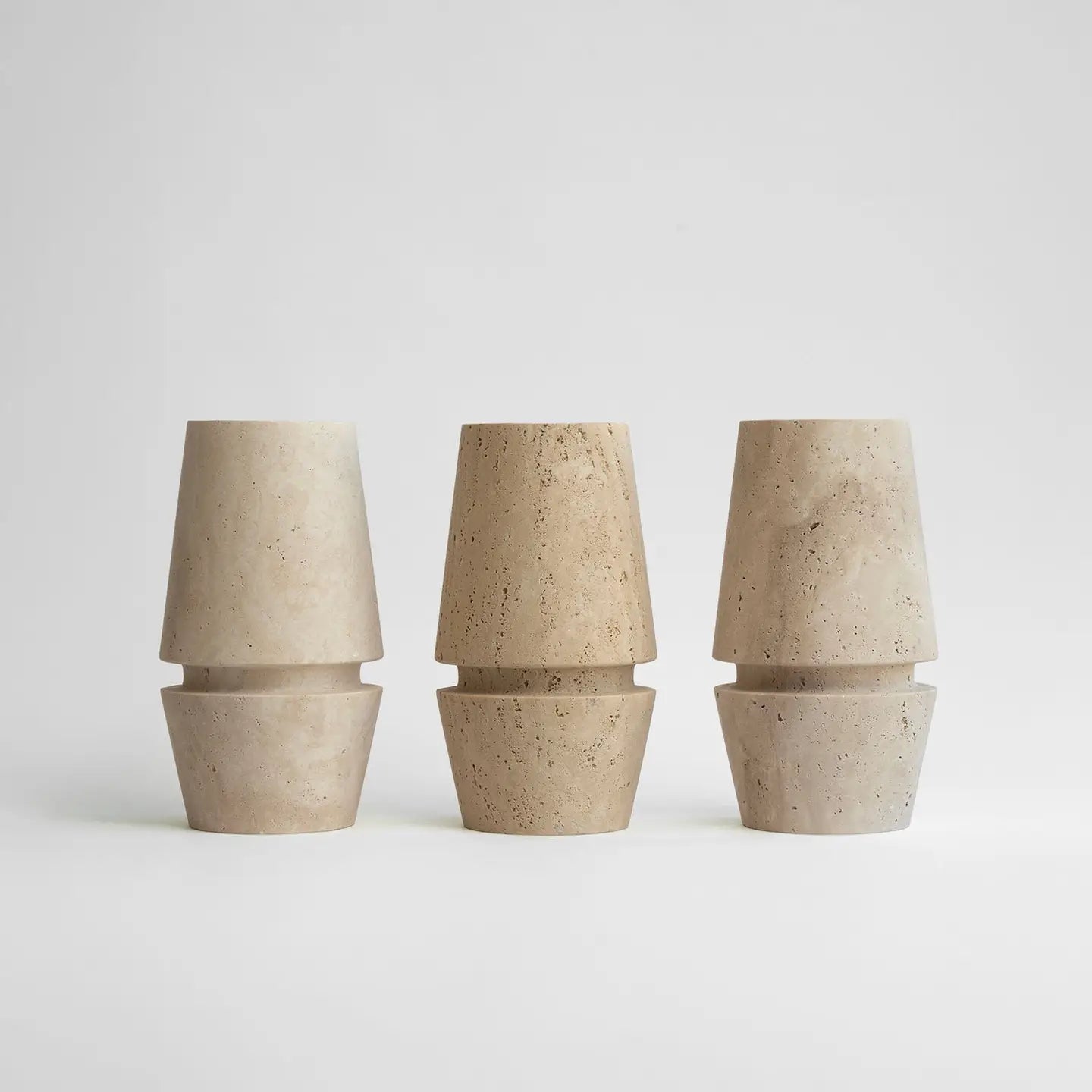 Travertine Vase 'motto'