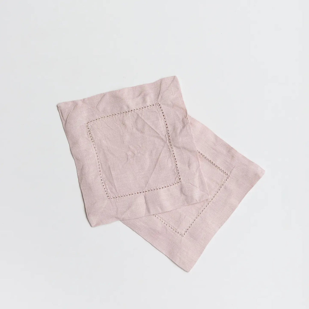 Blush Linen Cocktail Napkin - Set of Four