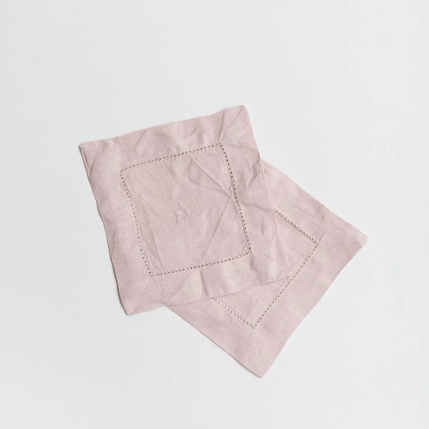Blush Linen Cocktail Napkin - Set of Four