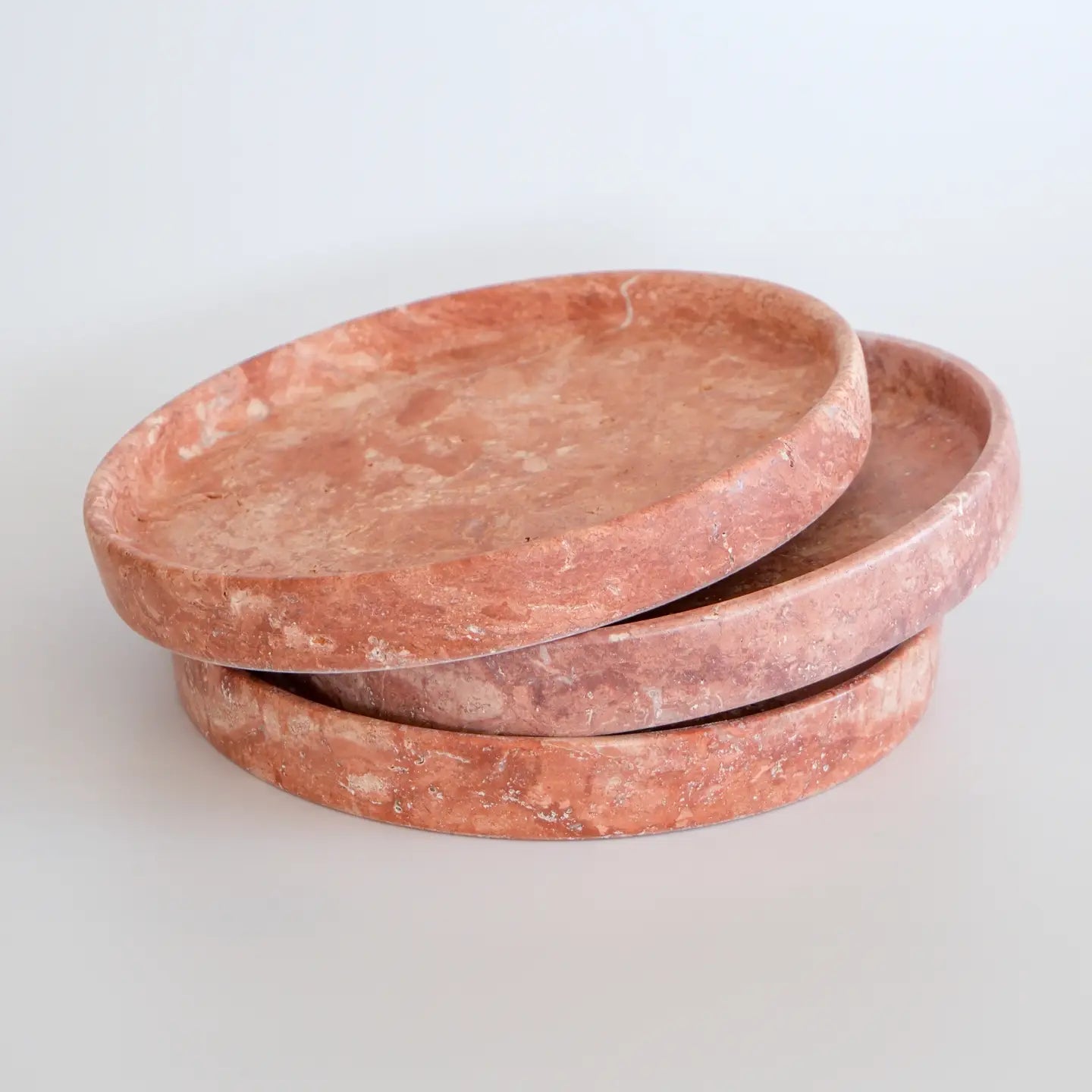 Red Travertine Tray