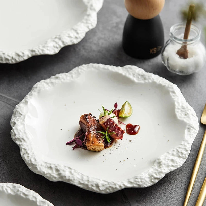 Clayridge Plates (Set of 2) | Modern Ceramic Dinner Plates