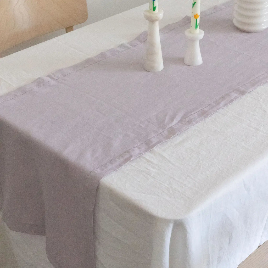 Lavender Linen Table Runner