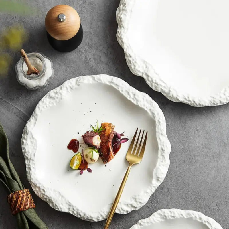 Clayridge Plates (Set of 2) | Modern Ceramic Dinner Plates