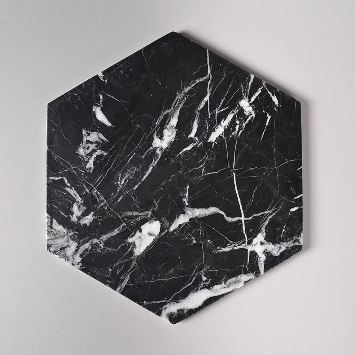 Black Marble Hexagon Platter