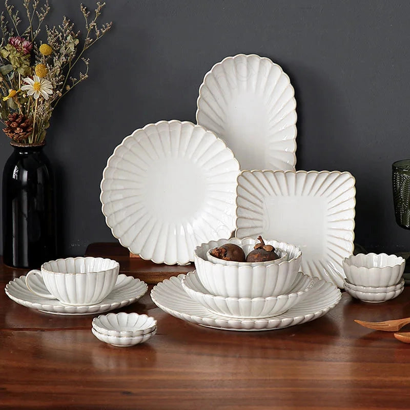 Sandstone 11-Piece Dish Set | Dinnerware Set | Platter Set