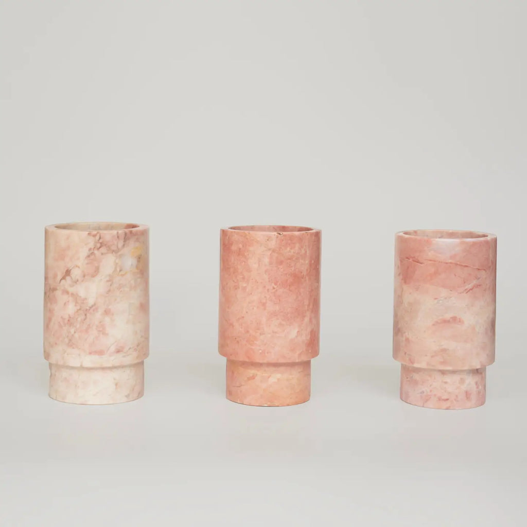 Pink Marble Vase and Wine Cooler