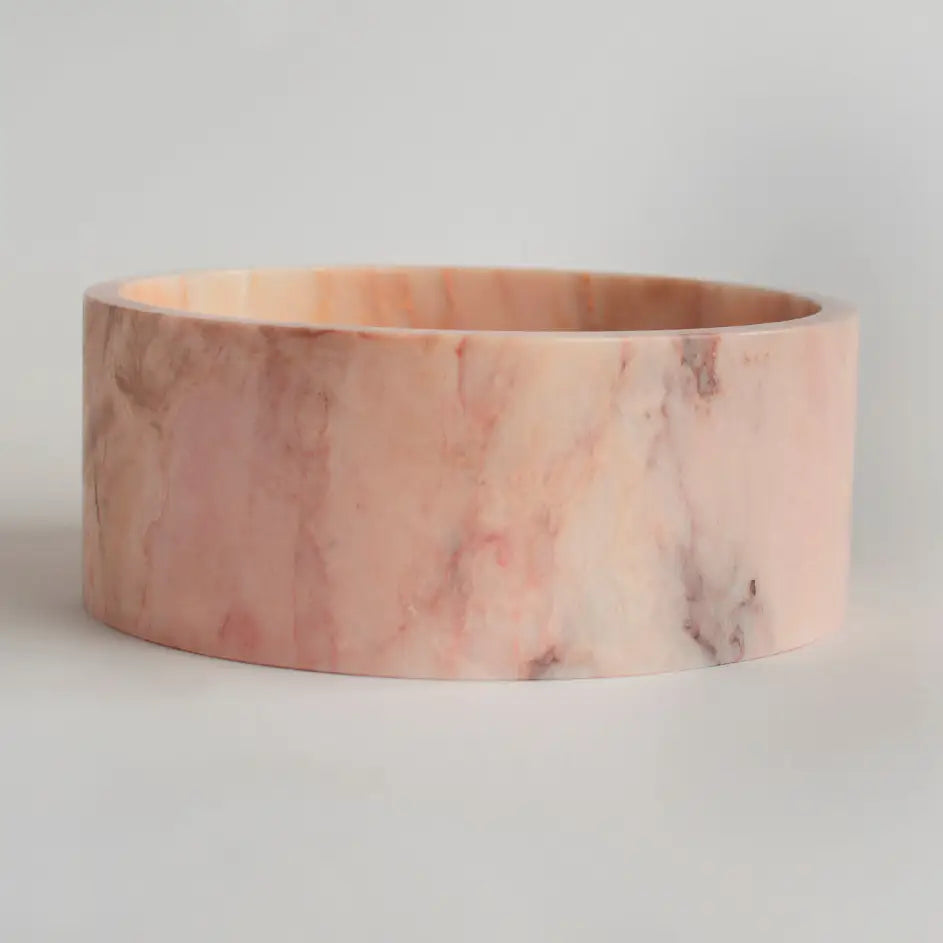 Pink Marble Cylinder Bowl