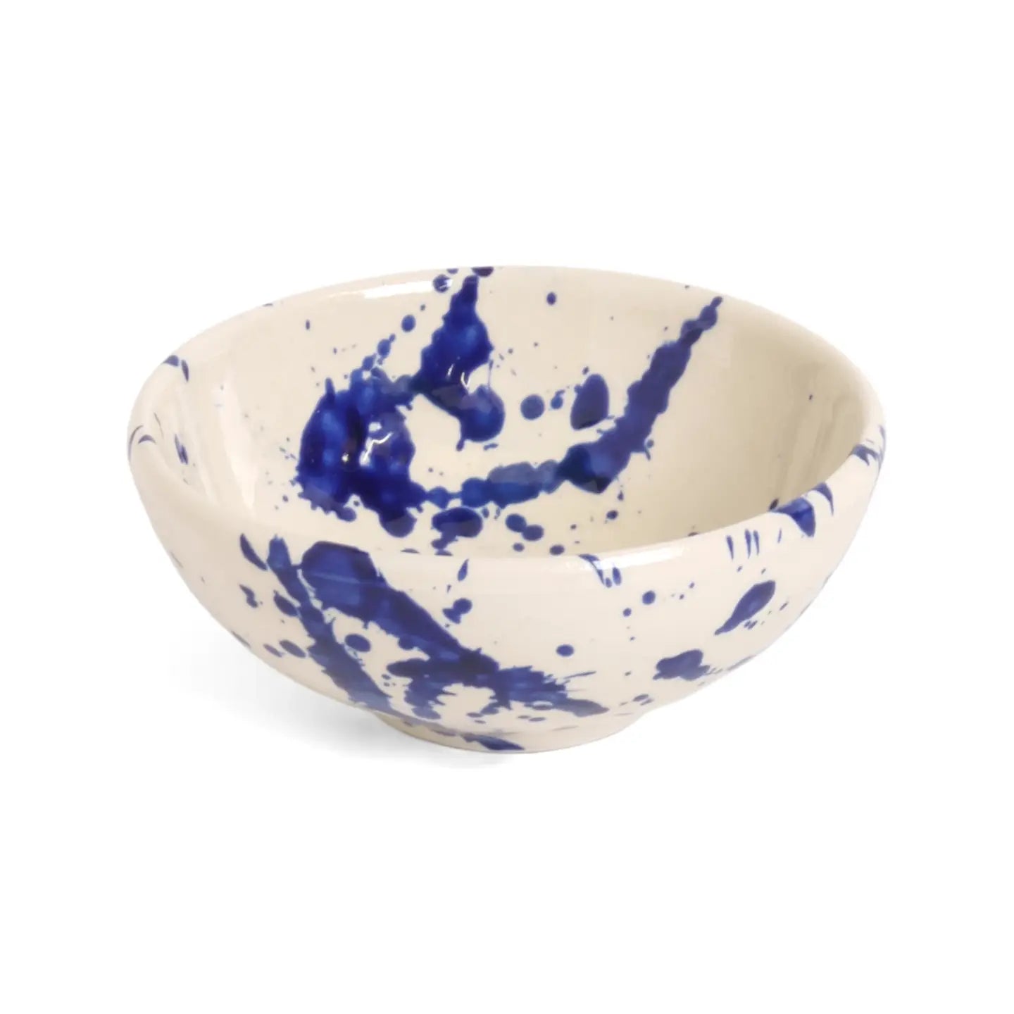 Deep Tapas Dish Blue Splatter