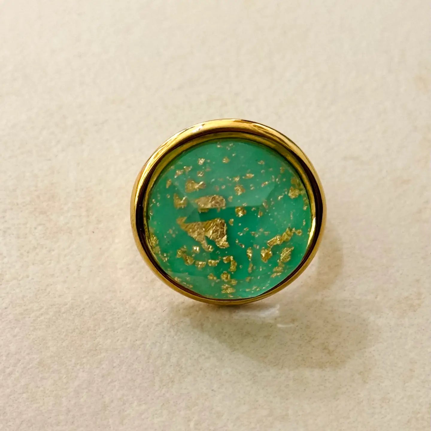 Anillo Ajustable Iceberg Verde
