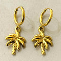 Pendientes De Aro Con Palmera