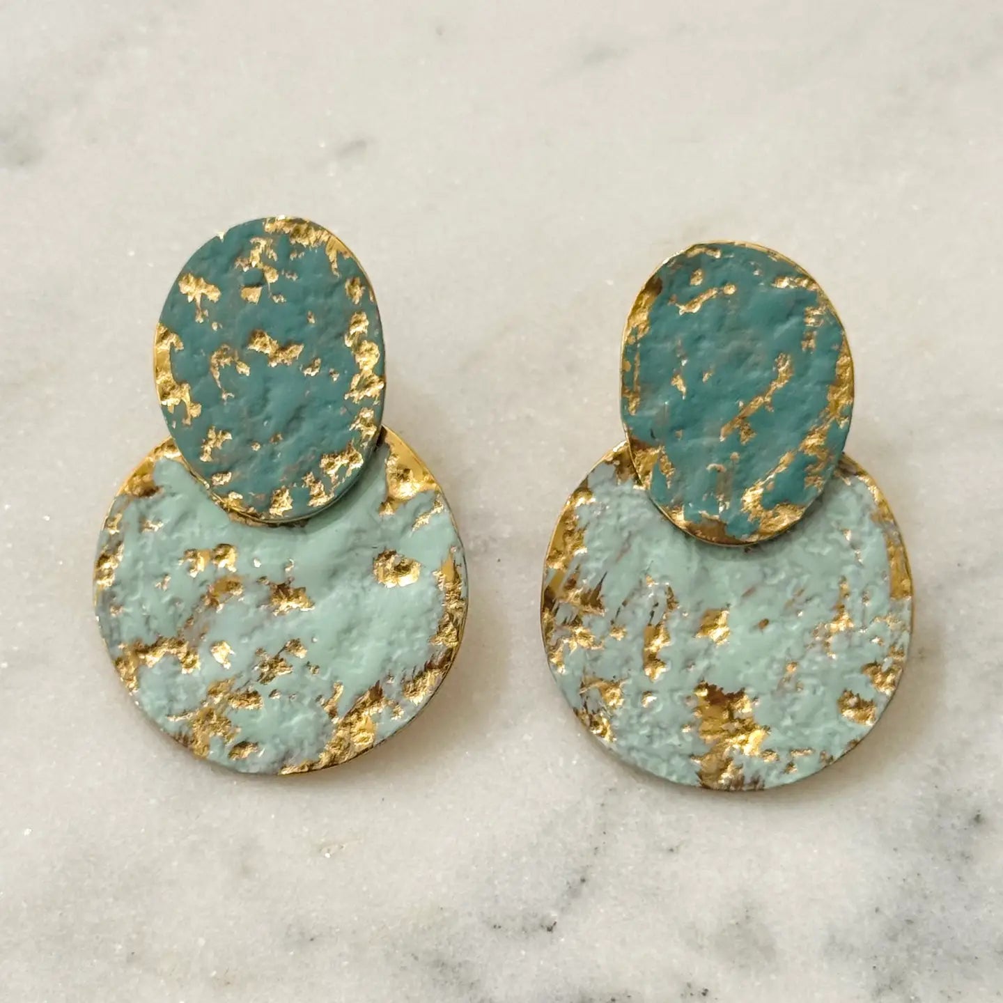 Rustic Acqua Green Pendientes